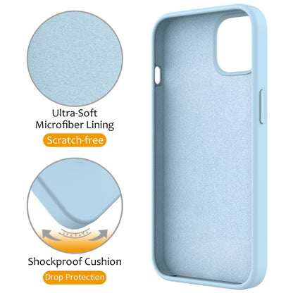 For iPhone 15 Plus MagSafe Magnetic Liquid Silicone Phone Case with Ring Holder(Sky Blue) - iPhone 15 Plus Cases by buy2fix | Online Shopping UK | buy2fix