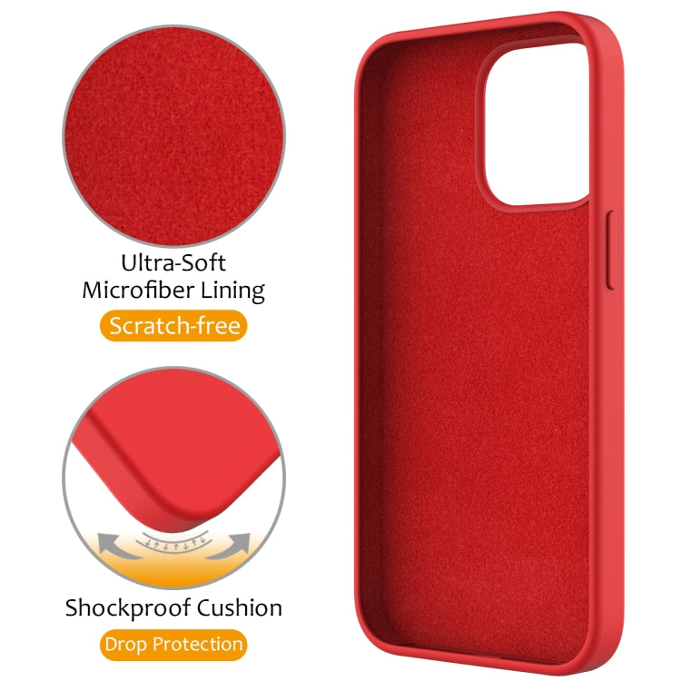 For iPhone 15 Pro Max Liquid Silicone MagSafe Magnetic Phone Case with Ring Holder(Red) - iPhone 15 Pro Max Cases by buy2fix | Online Shopping UK | buy2fix