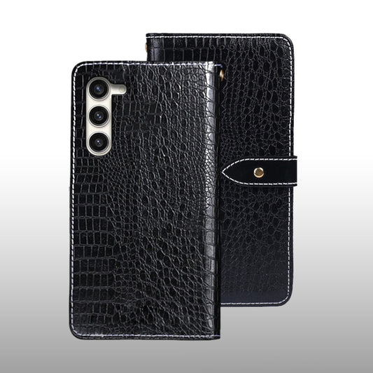 For Samsung Galaxy S24 5G idewei Crocodile Texture Leather Phone Case(Black) - Galaxy S24 5G Cases by idewei | Online Shopping UK | buy2fix