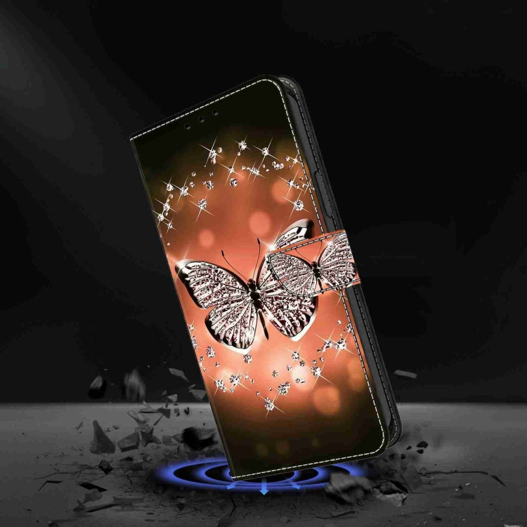 For Samsung Galaxy S24 5G Crystal 3D Shockproof Protective Leather Phone Case(Crystal Butterfly) - Galaxy S24 5G Cases by buy2fix | Online Shopping UK | buy2fix