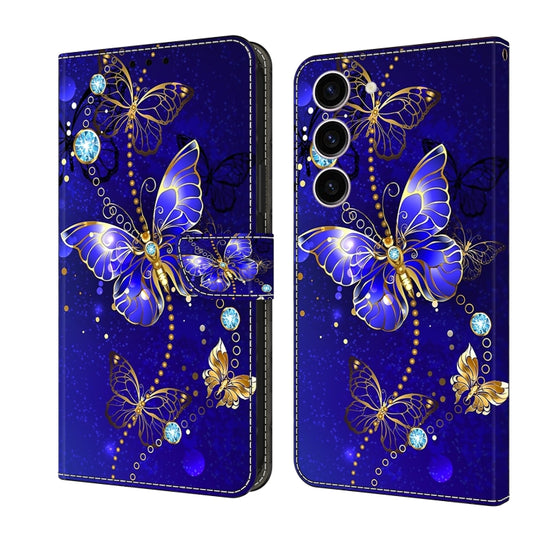 For Samsung Galaxy S24 5G Crystal 3D Shockproof Protective Leather Phone Case(Diamond Butterfly) - Galaxy S24 5G Cases by buy2fix | Online Shopping UK | buy2fix