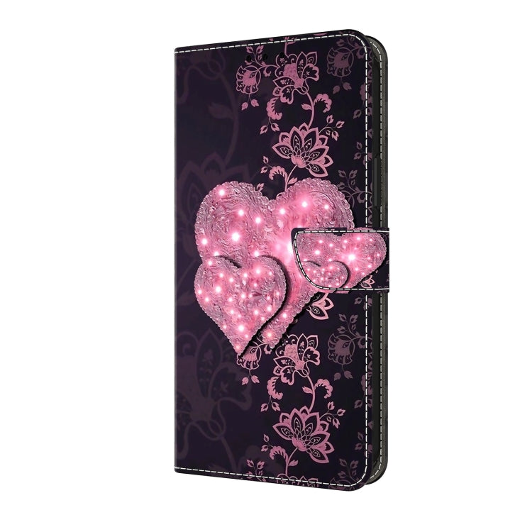 For Samsung Galaxy A55 5G Crystal 3D Shockproof Protective Leather Phone Case(Lace Love) - Galaxy Phone Cases by buy2fix | Online Shopping UK | buy2fix