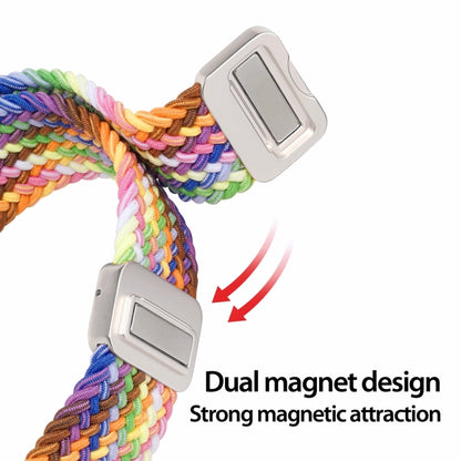 For Apple Watch SE 40mm DUX DUCIS Mixture Pro Series Magnetic Buckle Nylon Braid Watch Band(New Rainbow) - Watch Bands by DUX DUCIS | Online Shopping UK | buy2fix