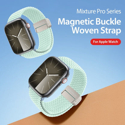 For Apple Watch Series 5 44mm DUX DUCIS Mixture Pro Series Magnetic Buckle Nylon Braid Watch Band(Light Mint) - Watch Bands by DUX DUCIS | Online Shopping UK | buy2fix