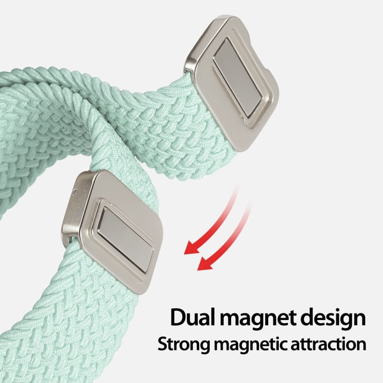 For Apple Watch Series 3 42mm DUX DUCIS Mixture Pro Series Magnetic Buckle Nylon Braid Watch Band(Light Mint) - Watch Bands by DUX DUCIS | Online Shopping UK | buy2fix