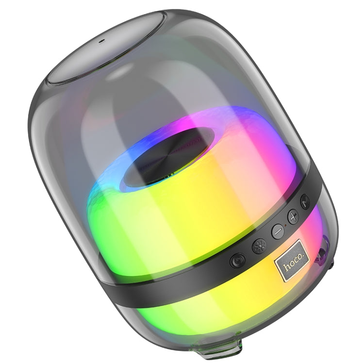 hoco BS58 Crystal Colorful Luminous Bluetooth 5.1 Speaker(Black) - Desktop Speaker by hoco | Online Shopping UK | buy2fix