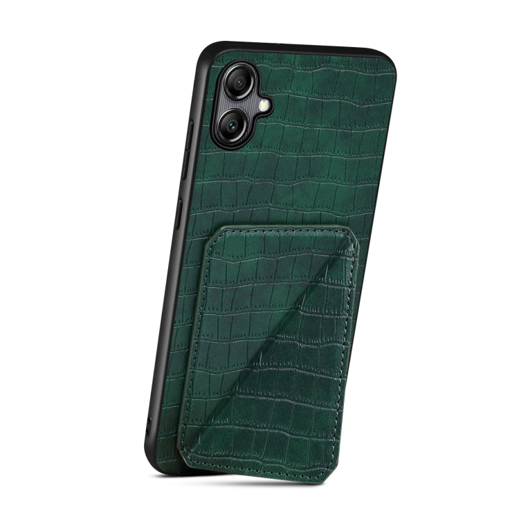 For Samsung Galaxy A53 5G Denior Imitation Crocodile Leather Back Phone Case with Holder(Green) - Galaxy Phone Cases by Denior | Online Shopping UK | buy2fix