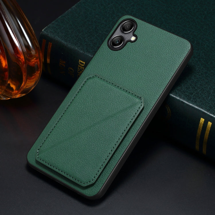For Samsung Galaxy A23 5G / 4G Denior Imitation Calf Leather Back Phone Case with Holder(Green) - Galaxy Phone Cases by Denior | Online Shopping UK | buy2fix