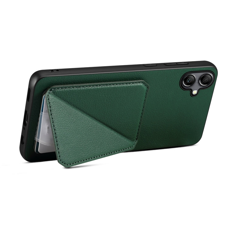 For Samsung Galaxy A31 Denior Imitation Calf Leather Back Phone Case with Holder(Green) - Galaxy Phone Cases by Denior | Online Shopping UK | buy2fix