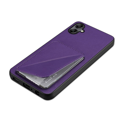 For Samsung Galaxy A53 5G Denior Imitation Calf Leather Back Phone Case with Holder(Purple) - Galaxy Phone Cases by Denior | Online Shopping UK | buy2fix
