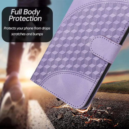 For Samsung Galaxy S24 Ultra 5G YX0060 Elephant Head Embossed Phone Leather Case with Lanyard(Light Purple) - Galaxy S24 Ultra 5G Cases by buy2fix | Online Shopping UK | buy2fix