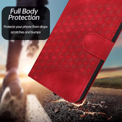 For Xiaomi Redmi K70E YX0060 Elephant Head Embossed Phone Leather Case with Lanyard(Red) - K70E Cases by buy2fix | Online Shopping UK | buy2fix