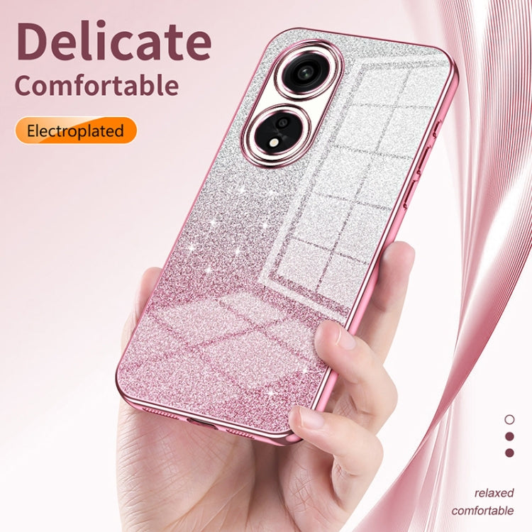 For OPPO Find X6 Pro Gradient Glitter Powder Electroplated Phone Case(Pink) - OPPO Cases by buy2fix | Online Shopping UK | buy2fix