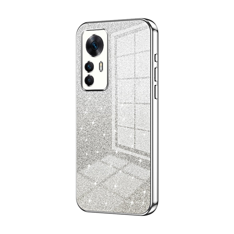 For Xiaomi Redmi K50 Ultra / Xiaomi 12T Gradient Glitter Powder Electroplated Phone Case(Silver) - Xiaomi Cases by buy2fix | Online Shopping UK | buy2fix