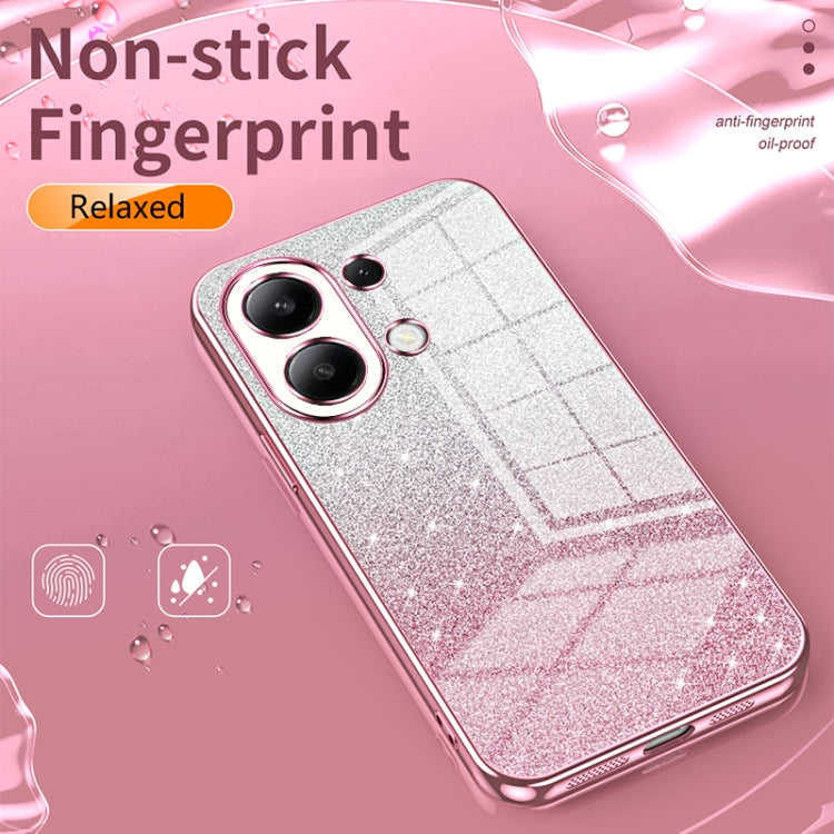 For Xiaomi Redmi Note 12 Pro 5G Gradient Glitter Powder Electroplated Phone Case(Black) - Xiaomi Cases by buy2fix | Online Shopping UK | buy2fix