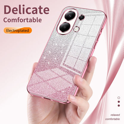 For Xiaomi Redmi Note 9 / 10X 4G Gradient Glitter Powder Electroplated Phone Case(Purple) - Xiaomi Cases by buy2fix | Online Shopping UK | buy2fix