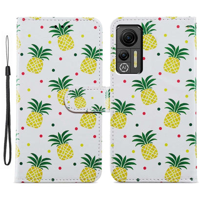 For Ulefone Note 14 Painted Pattern Horizontal Flip Leather Phone Case(Pineapple) - Ulefone Cases by buy2fix | Online Shopping UK | buy2fix
