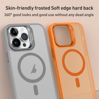 For iPhone 14 Pro Invisible Lens Holder MagSafe Phone Case(Orange) - iPhone 14 Pro Cases by buy2fix | Online Shopping UK | buy2fix