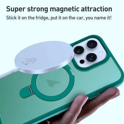 For iPhone 15 Pro MagSafe Magnetic Holder Phone Case(Dark Green) - iPhone 15 Pro Cases by buy2fix | Online Shopping UK | buy2fix