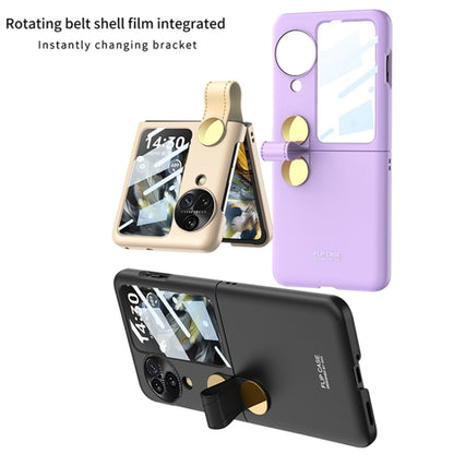 For OPPO Find N3 Flip GKK Integrated Ultrathin with Rotating Cortical Belt Phone Case(Purple) - Find N3 Flip Cases by GKK | Online Shopping UK | buy2fix