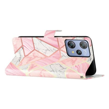 For Blackview A53 Pro Colored Drawing Leather Phone Case(Pink Marble) - More Brand by buy2fix | Online Shopping UK | buy2fix