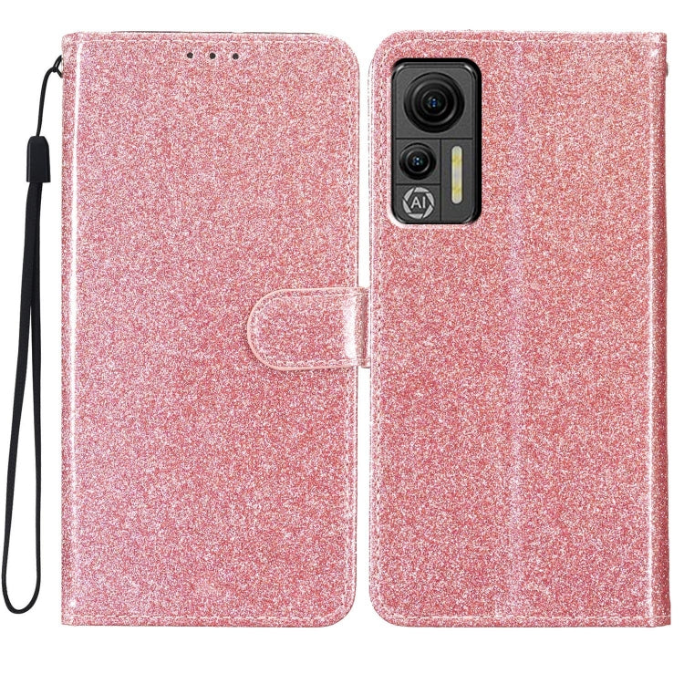 For Ulefone Note 14 Glitter Powder Flip Leather Phone Case(Rose Gold) - Ulefone Cases by buy2fix | Online Shopping UK | buy2fix