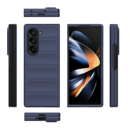 For Samsung Galaxy Z Fold6 Magic Shield Fold PC Shockproof Phone Case(Dark Blue) - Galaxy Z Fold6 5G Cases by buy2fix | Online Shopping UK | buy2fix