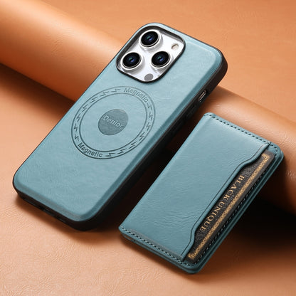 For iPhone 13 Pro Denior Cowhide Texture Leather MagSafe Detachable Wallet Phone Case(Blue) - iPhone 13 Pro Cases by Denior | Online Shopping UK | buy2fix