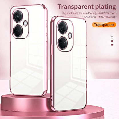 For OPPO K11 Transparent Plating Fine Hole Phone Case(Black) - OPPO Cases by buy2fix | Online Shopping UK | buy2fix