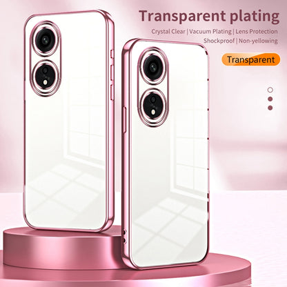 For OPPO A1 Pro Transparent Plating Fine Hole Phone Case(Gold) - OPPO Cases by buy2fix | Online Shopping UK | buy2fix