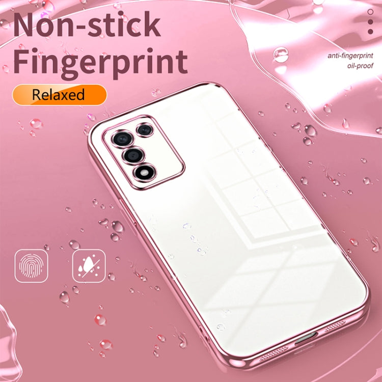 For OPPO K9s / K10 Energy Transparent Plating Fine Hole Phone Case(Silver) - OPPO Cases by buy2fix | Online Shopping UK | buy2fix