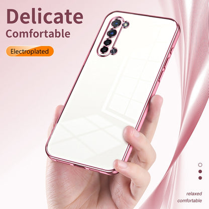 For OPPO Reno3 5G / Find X2 Lite Transparent Plating Fine Hole Phone Case(Purple) - OPPO Cases by buy2fix | Online Shopping UK | buy2fix