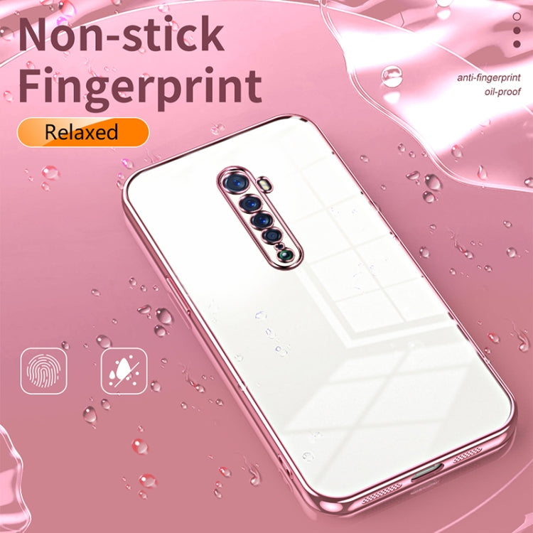 For OPPO Reno2 Transparent Plating Fine Hole Phone Case(Transparent) - OPPO Cases by buy2fix | Online Shopping UK | buy2fix