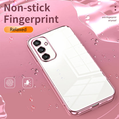 For Samsung Galaxy S24 5G Transparent Plating Fine Hole Phone Case(Silver) - Galaxy S24 5G Cases by buy2fix | Online Shopping UK | buy2fix