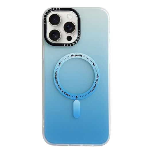 For iPhone 14 Pro Max MagSafe IMD Gradient PC Hybrid TPU Phone Case(Blue) - iPhone 14 Pro Max Cases by buy2fix | Online Shopping UK | buy2fix