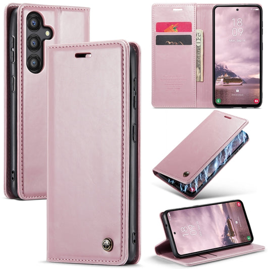 For Samsung Galaxy A55 5G CaseMe 003 Crazy Horse Texture Flip Leather Phone Case(Pink) - Galaxy Phone Cases by CaseMe | Online Shopping UK | buy2fix