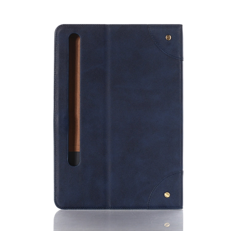 For Samsung Galaxy Tab S9 FE Retro Book Leather Tablet Case(Dark Blue) - Galaxy Tab S9 FE by buy2fix | Online Shopping UK | buy2fix