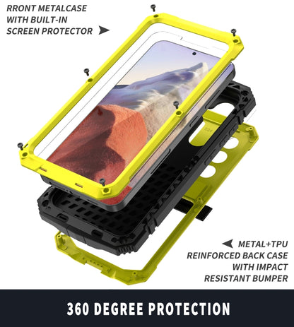 For Samsung Galaxy S24 5G R-JUST Life Waterproof Dustproof Shockproof Phone Case(Yellow) - Galaxy S24 5G Cases by R-JUST | Online Shopping UK | buy2fix