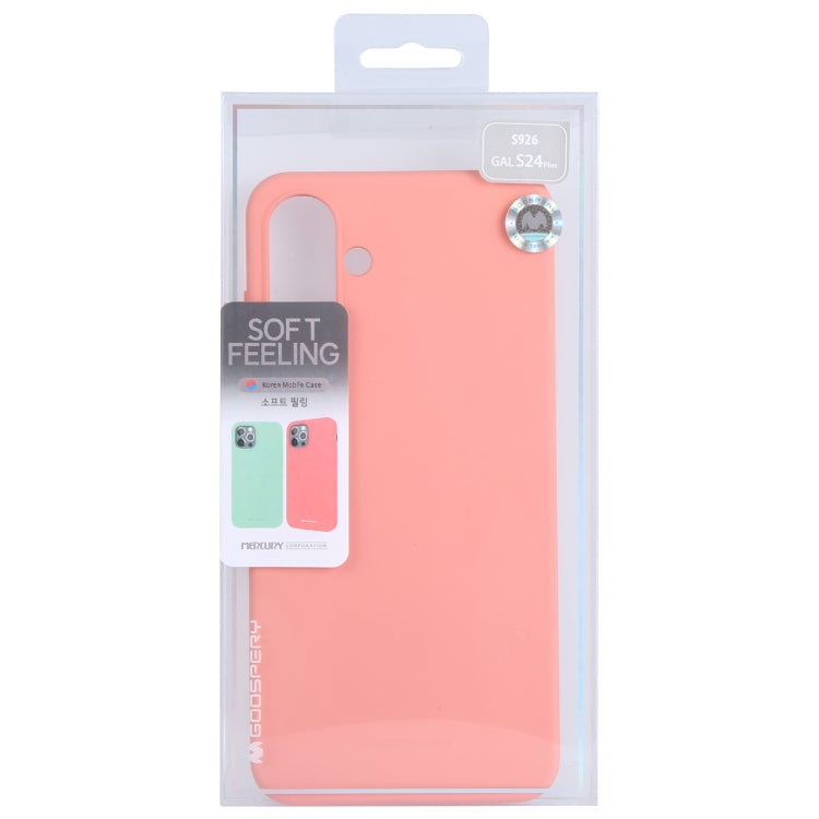 For Samsung Galaxy S24 5G GOOSPERY SOFT FEELING Liquid TPU Soft Phone Case(Pink) - Galaxy S24 5G Cases by GOOSPERY | Online Shopping UK | buy2fix