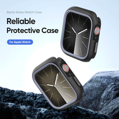 For Apple Watch 9 / 8 / 7 41mm DUX DUCIS Bamo Series Hollow PC + TPU Watch Protective Case(Black+Grey) - Watch Cases by DUX DUCIS | Online Shopping UK | buy2fix