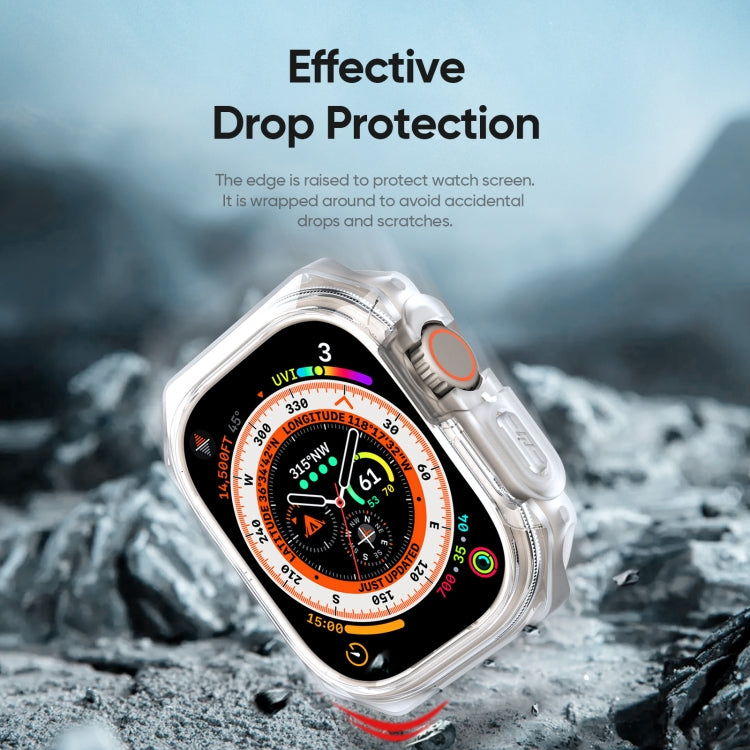 For Apple Watch Ultra 2 49mm / Ultra 49mm DUX DUCIS Tamo Series Hollow PC + TPU Watch Protective Case(Transparent White) - Watch Cases by DUX DUCIS | Online Shopping UK | buy2fix