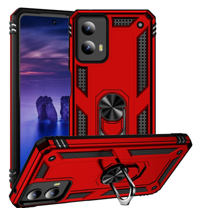 For Motorola Moto G Play 5G 2024 Shockproof TPU + PC Phone Case with Holder(Red) - Motorola Cases by buy2fix | Online Shopping UK | buy2fix