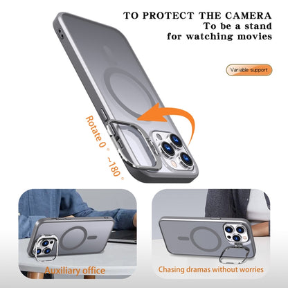 For iPhone 13 Pro Max Metal Invisible Camera Holder MagSafe Magnetic Phone Case(Grey) - iPhone 13 Pro Max Cases by buy2fix | Online Shopping UK | buy2fix