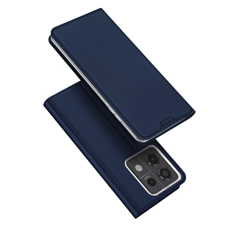 For Xiaomi Redmi Note 13 Pro 5G/Poco X6 5G DUX DUCIS Skin Pro Series Flip Leather Phone Case(Blue) - Note 13 Pro Cases by DUX DUCIS | Online Shopping UK | buy2fix