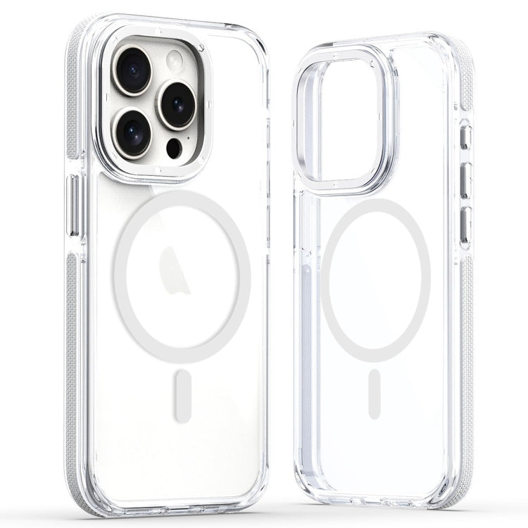 For iPhone 12 Pro Max Dual-Color Clear Acrylic Hybrid TPU MagSafe Phone Case(Transparent) - iPhone 12 Pro Max Cases by buy2fix | Online Shopping UK | buy2fix