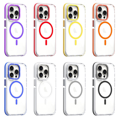 For iPhone 13 Pro Max Dual-Color Clear Acrylic Hybrid TPU MagSafe Phone Case(Yellow) - iPhone 13 Pro Max Cases by buy2fix | Online Shopping UK | buy2fix