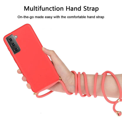 For Samsung Galaxy A05s EU Wheat Straw Material + TPU Phone Case with Lanyard(Red) - Galaxy Phone Cases by buy2fix | Online Shopping UK | buy2fix