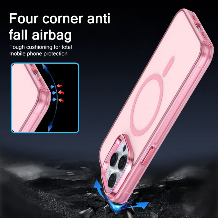 For iPhone 15 Plus Electroplated IMD Magsafe PC Hybrid TPU Phone Case(Pink) - iPhone 15 Plus Cases by buy2fix | Online Shopping UK | buy2fix