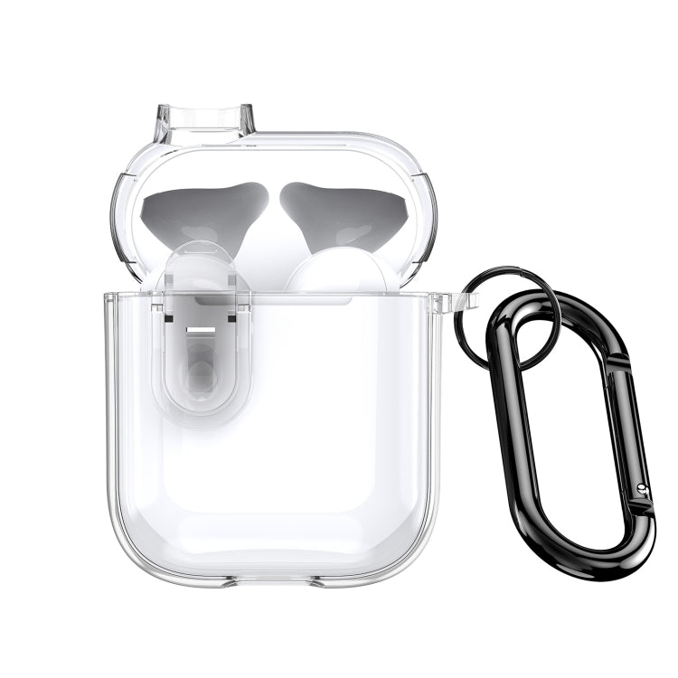 For AirPods 1/2 DUX DUCIS PECL Series Split Transparent Earphone Case with Hook(Transparent) - For AirPods 1/2 by DUX DUCIS | Online Shopping UK | buy2fix