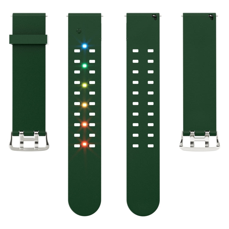 For Apple Watch Series 5 44mm Luminous Colorful Light Silicone Watch Band(Green) - Watch Bands by buy2fix | Online Shopping UK | buy2fix